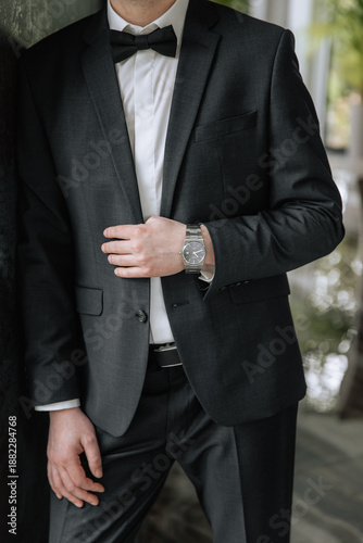 Stylish fashionable modern classic men's jacket. Business dress code