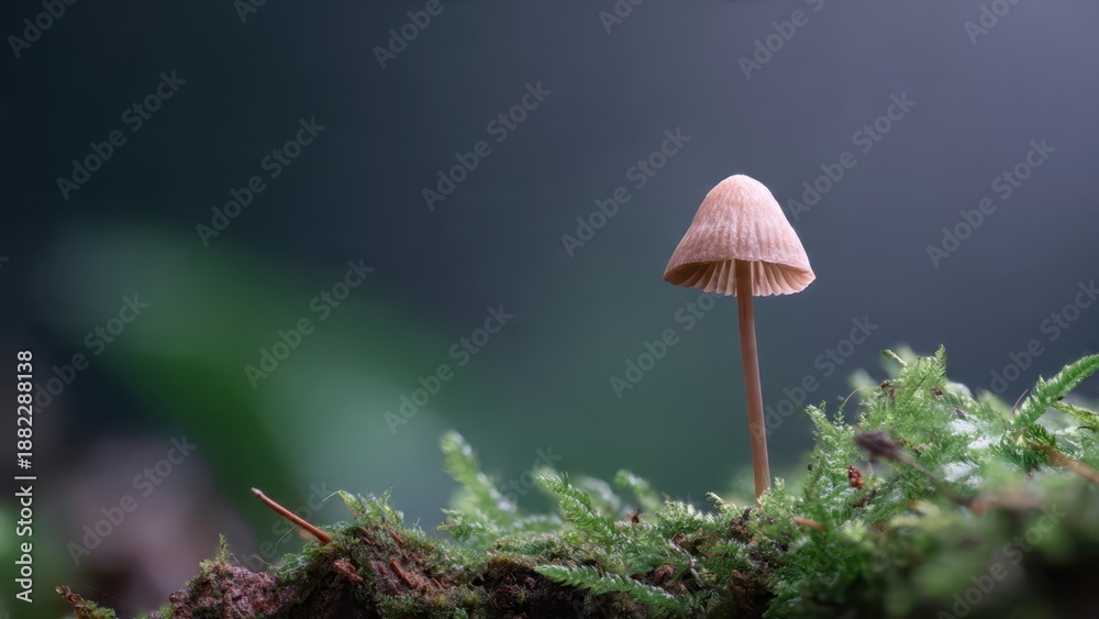 Fototapeta premium Delicate Mushroom in Forest