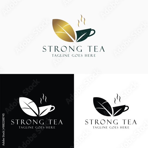 Strong Tea Logo and Brand Identity, Tea logo
