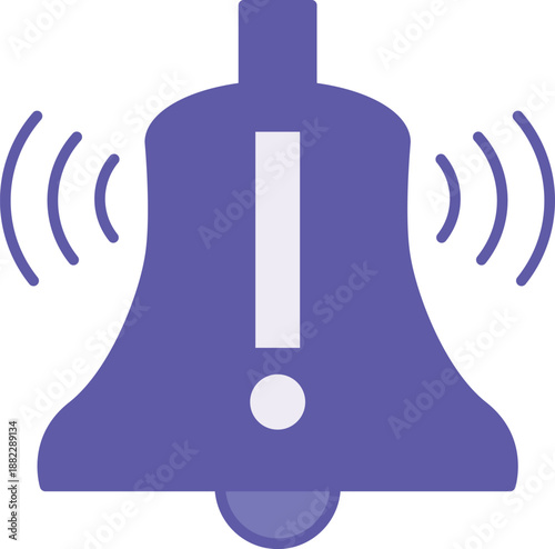 Colored Alarm Icon. Vector Illustration. Bell, Alarm, Emergency. Firefighter Concept