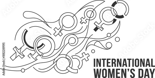 Woman profile abstract geometric vector for empowerment concept