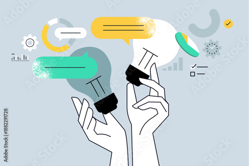 Creative banner of startup. Vector illustrations for web banner, social media banner, business presentation, marketing material. 