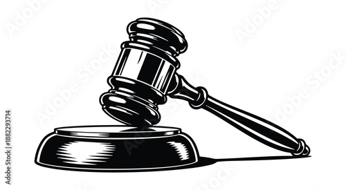 Judge Hammer For Legal Justice And Auction Decisions Icon