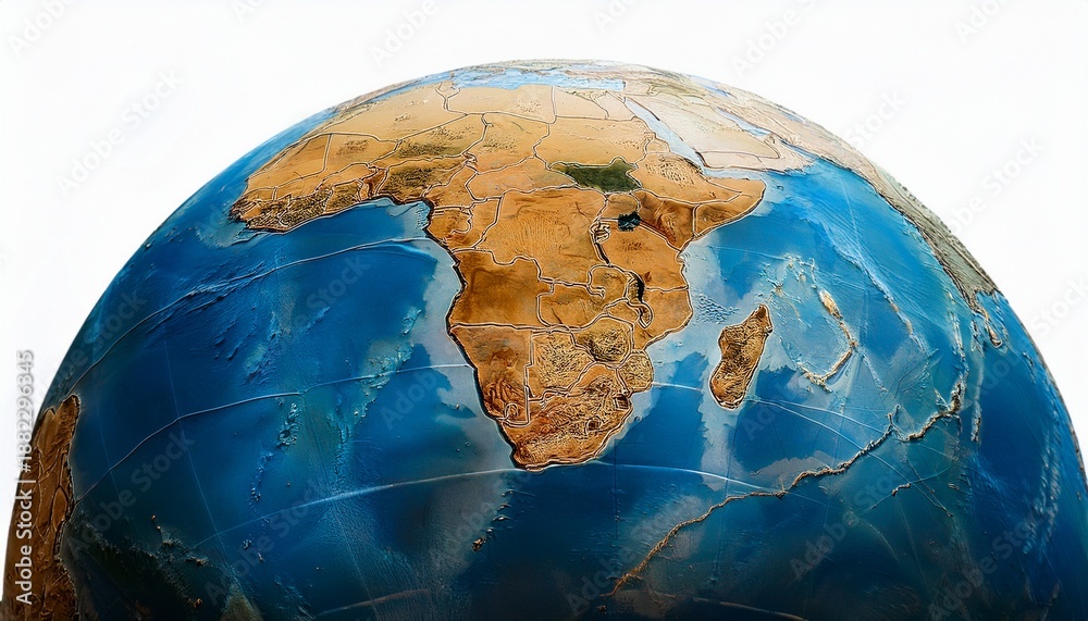 Fototapeta premium Africa On Globe