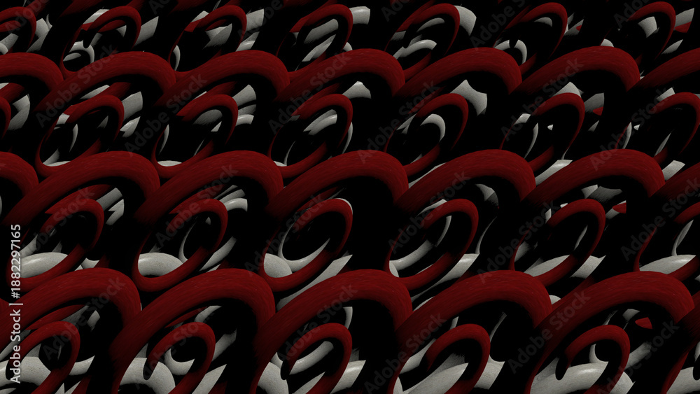 Obraz premium Abstract Interlocking Rings. Looped Chain Pattern 