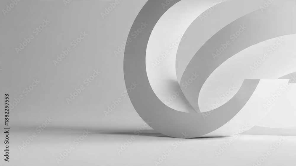 Obraz premium Abstract White Circular Shapes