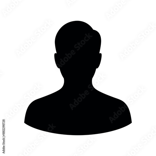 A black silhouette of a man's head and shoulders against a white background, representing an anonymous or unidentified person.
