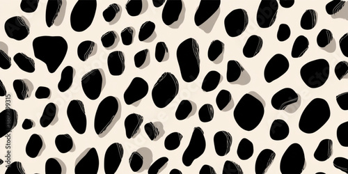 Black spots on white surface.