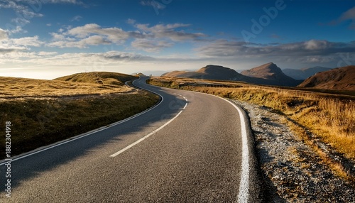 Beautiful Windy Road Going Off Into The Endless Distance