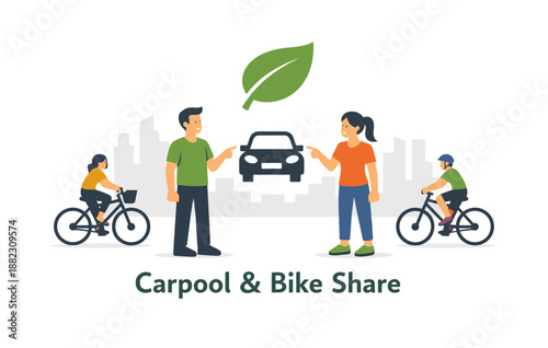 Green transportation: carpool and bike share initiative with multi-ethnic group