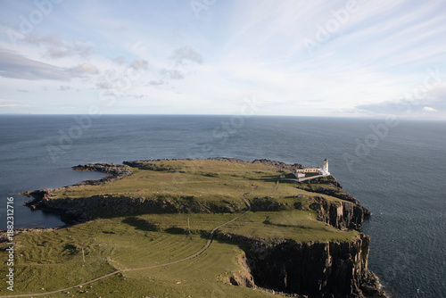 A panoramic view of Neist Point in Isle of Skye.