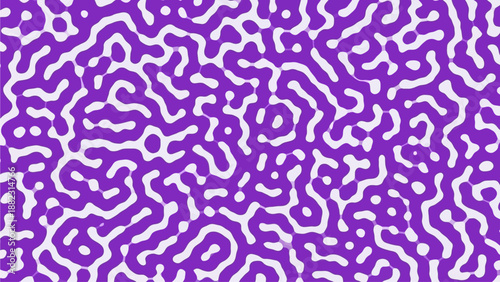 Abstract digital illustration featuring intricate patterns and shapes in purple tones, showcasing a mesmerizing design from a close-up viewpoint