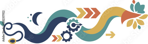 Creative Process Progress Flowchart Art