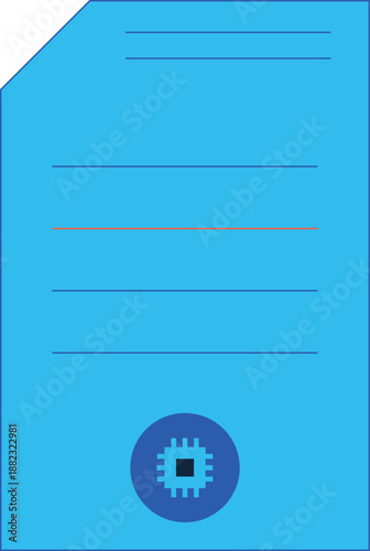 Smart contract vector illustration