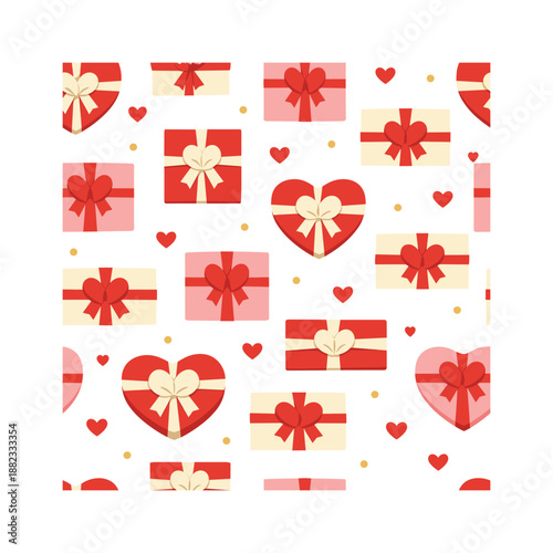 Valentine's day flat icon set. featuring heart, gift, love letter, champagne, ring, and rose symbols