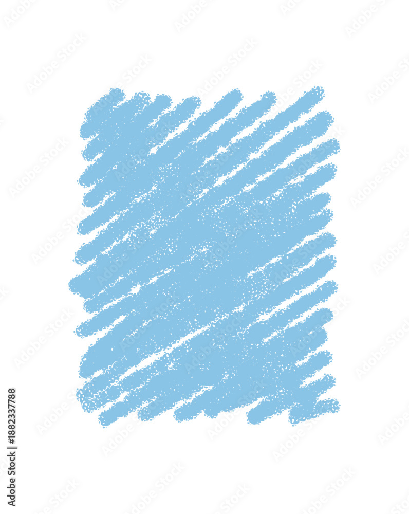 Fototapeta premium Blue chalk handdrawn rectangle frame sketch with pastel scribble stroke. Sketch underline appears as textured graphic text background with artistic frame effect, suitable for card or blank text