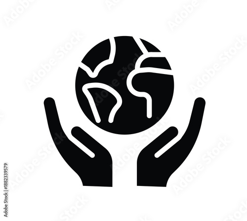 Hands Holding a Globe Symbolizing Care for the Environment and Sustainability