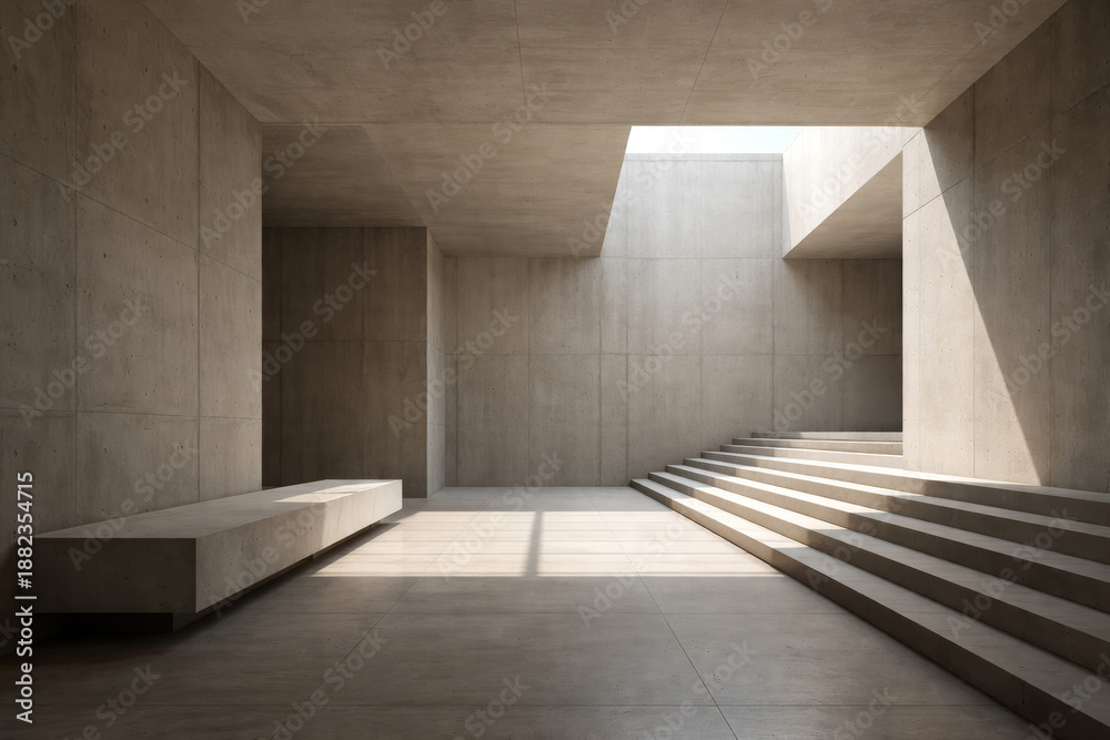 Obraz premium Concrete Space with Deep Shadows