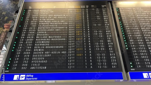 Real-Time Digital Flight Information Board at Frankfurt Airport