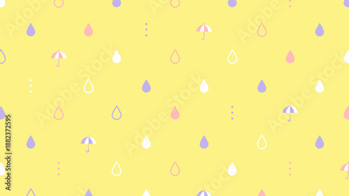 Konstfotografi 雨 傘 梅雨 雫 かわいい VTuber 配信 サムネイル バナー デザイン 背景 イラスト