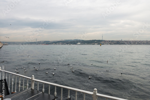 Wallpaper Mural View from the embankment of the Bosphorus Strait in Istanbul, Türkiye Torontodigital.ca