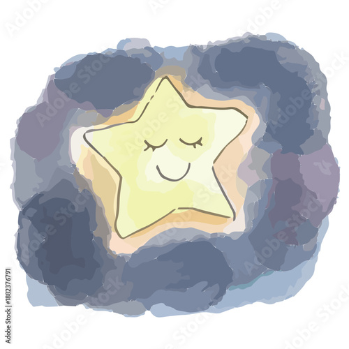 一日の終わりを包む やさしい水彩シリーズ｜眠る星
Gentle Watercolor Series for Peaceful Moments | Sleeping Star