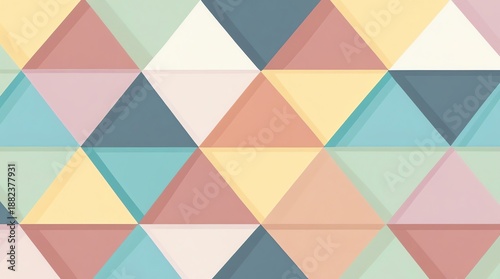 Geometric Pattern Background with Pastel Triangles.