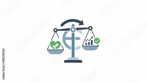 Balance Scale with Finance and Ecology.
