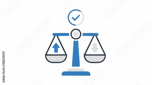 Balance Scale with Check Mark.