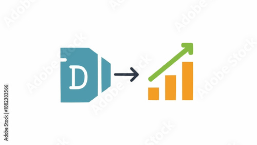 Data Analysis Growth Chart Graph.