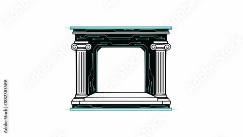 Detailed Architectural Column Structure Design.