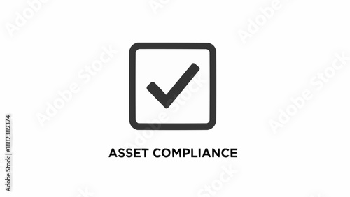 Asset Compliance Checkmark Icon Symbol.