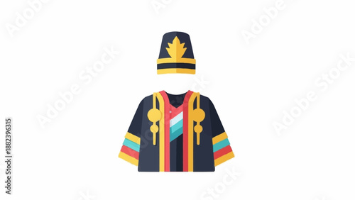 Colorful traditional African dashiki shirt.