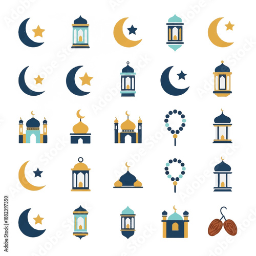 Islamic Symbols and Icons Collection Set 3.
