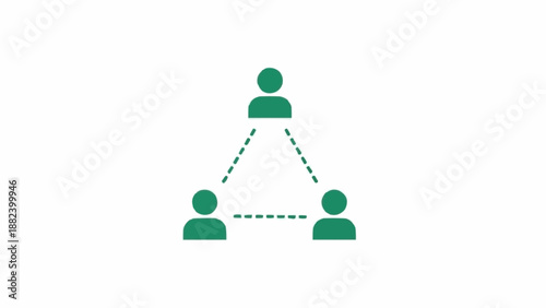 Green Iconic People Network Teamwork Connection.