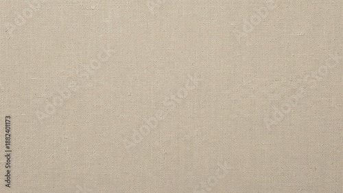 Textile fabric background: beige linen cloth with woven texture