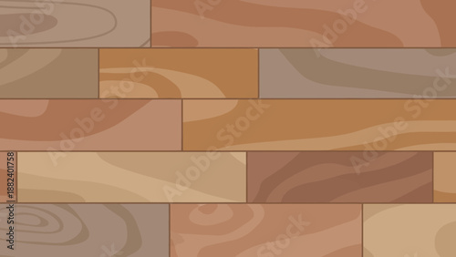 Wooden Planks Texture Background in Various Shades of Brown.