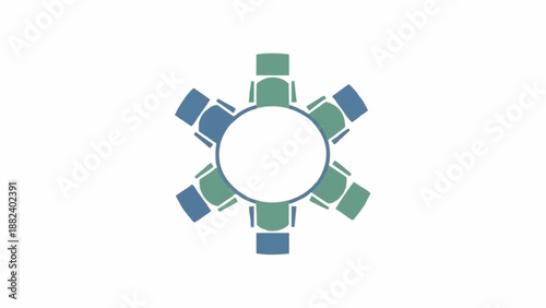 People sitting around a table meeting.