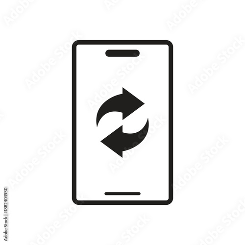 Data sync refresh update solid icon