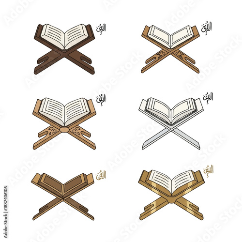 Quran Book on X Shaped Stand.