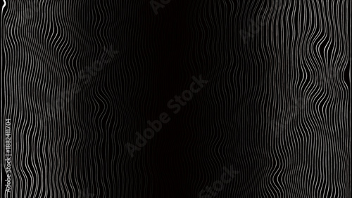 Photos Dark black abstract background with wavy moire lines and optical distortion effe