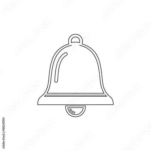 Simple line drawing of a bell