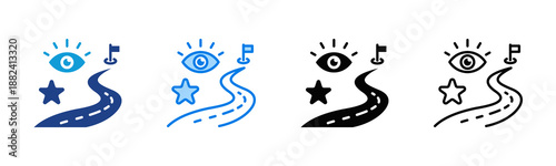 Intention Consistent and versatile vector icons illustrating essential concepts in various styles