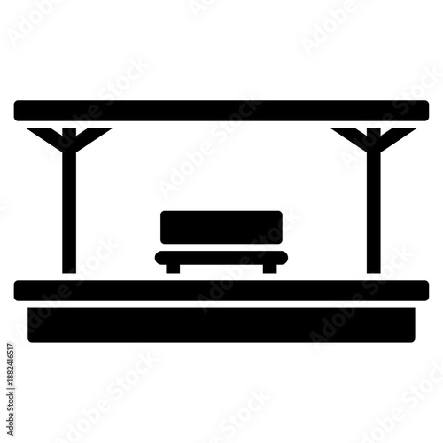 train station platform icon