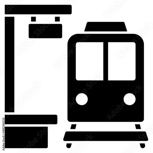 train station platform icon
