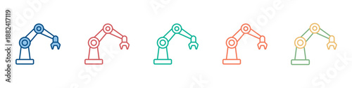 Robotics Icon Set Multiple Style Collection 