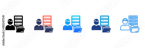 Customer Database Consistent and versatile vector icons illustrating essential concepts in various styles