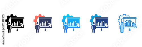 CRM Training Consistent and versatile vector icons illustrating essential concepts in various styles