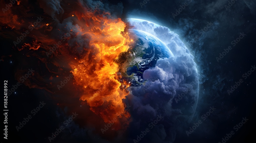 Obraz premium World meteorology meteorological day planet with weather abstract illustration generative ai