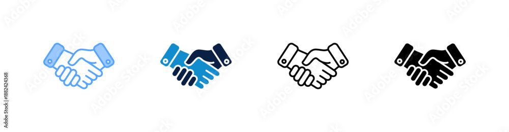 Obraz premium Agreement Multiple Style Icon Set Collection 